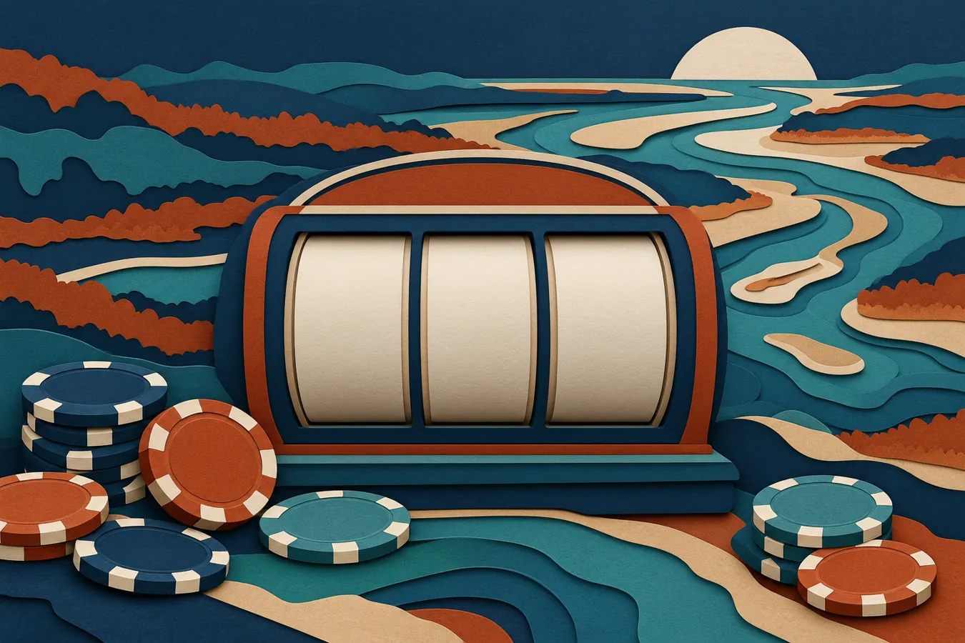 bet rivers slot reels and chips